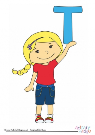 Alphabet Of Children Poster T Girl