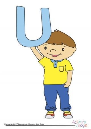 Alphabet Of Children Poster U Boy
