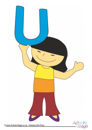 Alphabet Of Children Poster U Girl