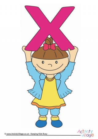Alphabet Of Children Poster X Girl