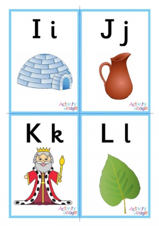 Alphabet Picture Flash Cards - Small