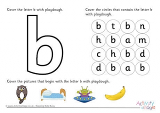 Alphabet Playdough Mat B