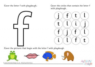 Alphabet Playdough Mat F