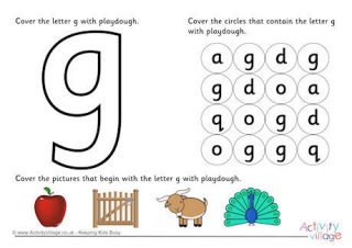 Alphabet Playdough Mat G