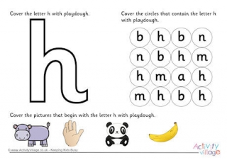 Alphabet Playdough Mat H