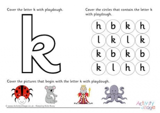 Alphabet Playdough Mat K
