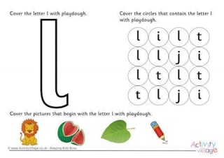 Alphabet Playdough Mat L