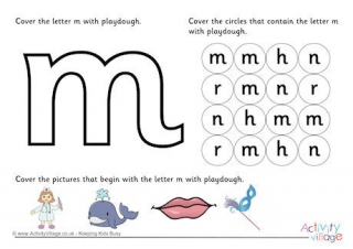 Alphabet Playdough Mat M