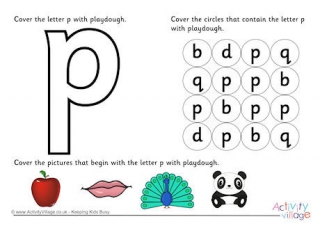 Alphabet Playdough Mat P
