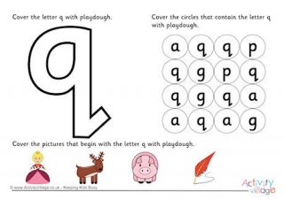 Alphabet Playdough Mat Q