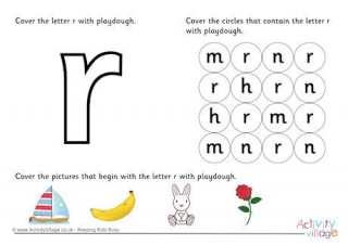 Alphabet Playdough Mat R