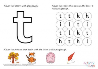 Alphabet Playdough Mat T