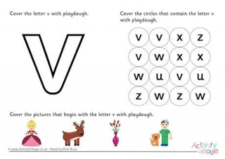 Alphabet Playdough Mat V
