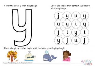 Alphabet Playdough Mat Y