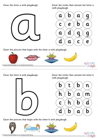 Alphabet Playdough Mats