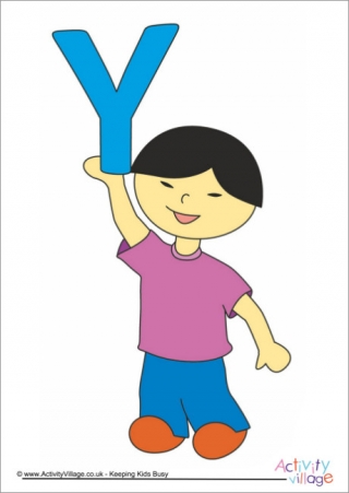 Happy Children Alphabet Posters - Y - Boy