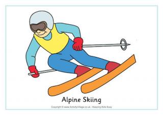 Alpine Skiing Poster