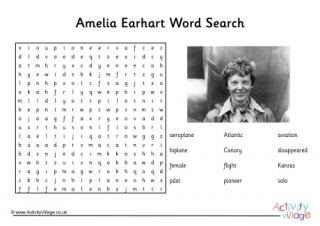 Amelia Earhart Word Search