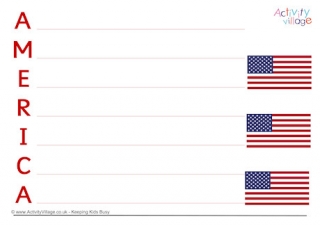 America Acrostic Poem Printable 2