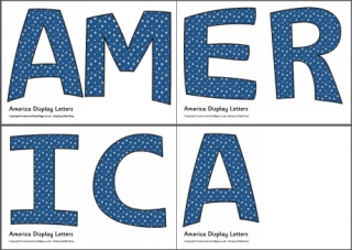 America Display Letters - Stars