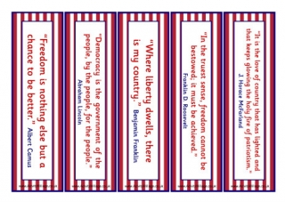 America Quotes Bookmarks