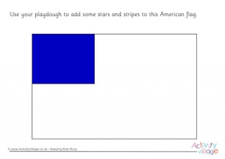 American Flag Playdough Mat