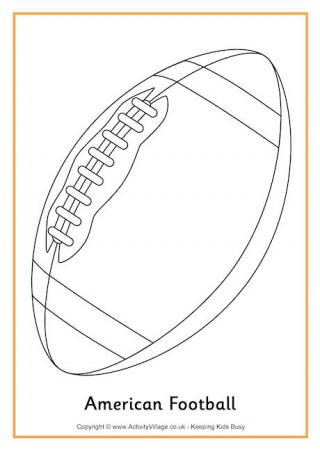 American Football Colouring Page 2