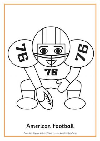 American Football Colouring Page 1