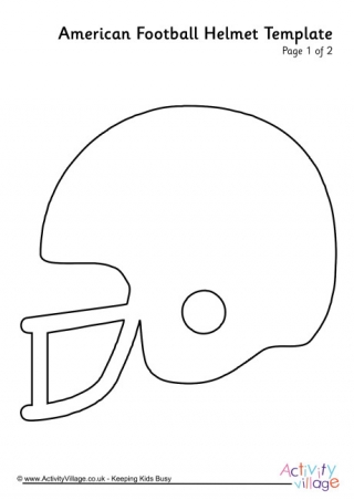 American Football Helmet Template