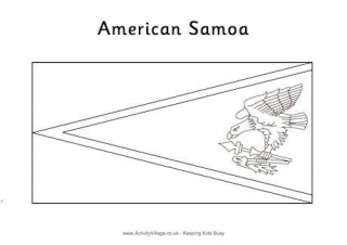 American Samoa Flag Colouring Page