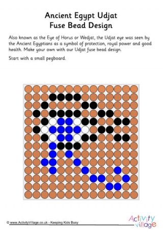 Ancient Egypt udjat fuse bead design