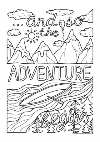 And So The Adventure Begins Colouring Page