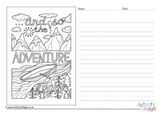 And So The Adventure Begins Story Paper