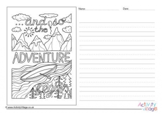 And So The Adventure Begins Story Paper