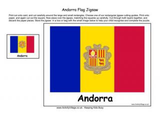 Andorra Flag Jigsaw