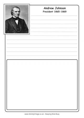 Andrew Johnson Notebooking Page