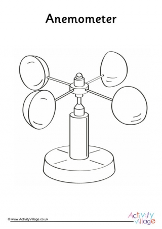 Anemometer Colouring Page