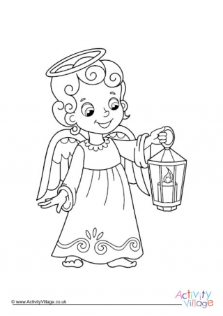 Angel colouring page 3