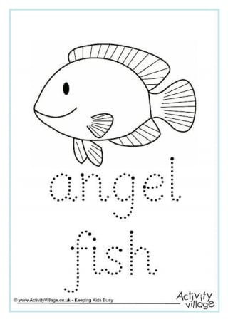 Angel Fish Word Tracing