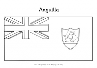 Anguilla Flag Colouring Page