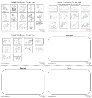 Animal Classification Cut and Stick
