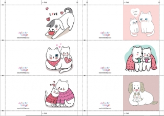 Animal Valentines Mini Cards 3
