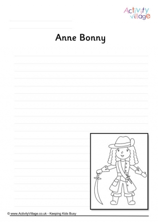 Anne Bonny Writing Page