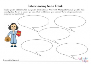 Anne Frank Interview Worksheet