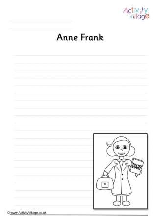 Anne Frank Writing Page