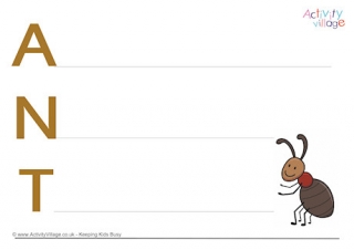Ant Acrostic Poem Printable