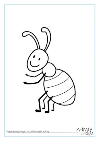 Ant Colouring Page