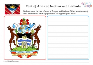 Antigua and Barbuda Coat of Arms Worksheet