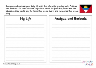 Antigua and Barbuda Compare and Contrast Worksheet