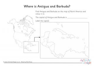 Antigua and Barbuda Location Worksheet